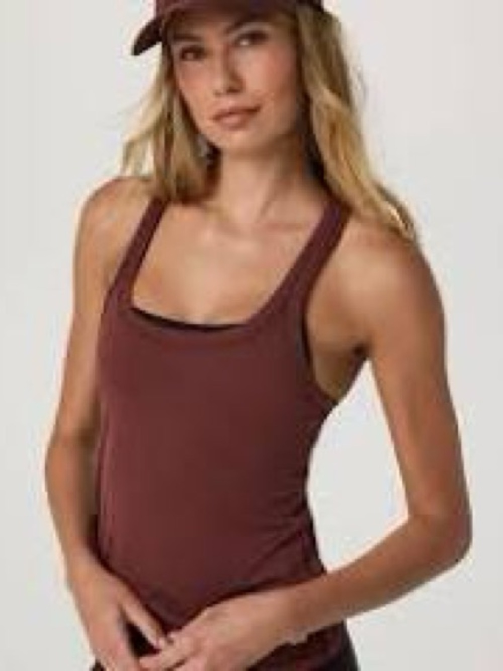 Vuori burgandy Engery Racerback top - Picture 2 of 7